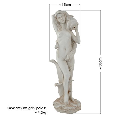 GARTENBRUNNEN SOLAR SPRINGBRUNNEN Teichpumpe Set „Muse mit Wasserkrug“, SOLARBRUNNEN für Garten, Gartenteich Terrasse, Teich, Balkon, sehr DEKORATIV, OPTIMIERTES MODELL mit SOFORT-START-FUNKTION SET SOLAR TEICHPUMPE SOLAR WASSERSPIEL VOGELBAD - 2