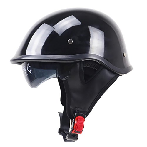 MagiDeal Bright Black DOT Motorcycle Half Helmet with Drop Visor for Cruiser Chopper Biker - M RS.4380 (50.00% Off) - Amazon