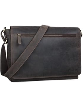 STILORD 'Phil' Vintage Leder Umhängetasche für Herren und Damen Laptoptasche Unitasche Aktentasche Bürotasche...