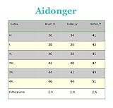 Aidonger Damen Bikini Plus Size Tankini Bauchweg, M-4XL - 3