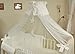 Luxury Baby Cot Bed Crown Canopy / Mosquito Net 480 cm Only MOON - WHITE