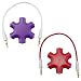 Produktbild Aussel 2 Satz 3.5mm Kopfhörer Kopfhörer Verlängerungs Audio Splitter Adapter 1 Stecker auf 2 3 4 5 Female Audio Kabel (Purple+Red)
