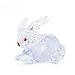 Produktbild 3D Spielzeug Geschenk Kristall Puzzle Niedlichen Kaninchen Modell DIY Gadget Blöcke Gebäude (White)