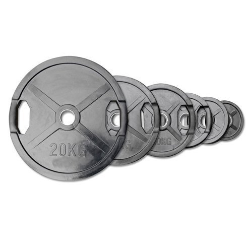 POWER-EXTREME Hantelscheiben,gummiert, 51mm, ab 5kg mit 2 Grifflöchern