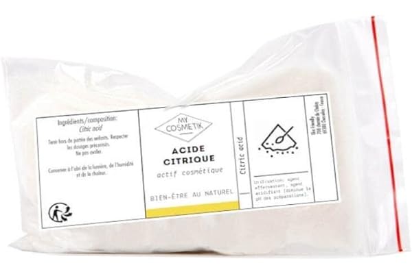 MyCosmetik - Acide citrique - 100% d'origine végétale - Ajustement du pH - Tous types de peau - Fabriqué en France - 50 g