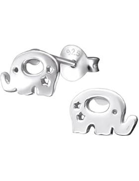 Laimons Kids Kinder-Ohrstecker Kinderschmuck Elefant glanz Sterling Silber 925