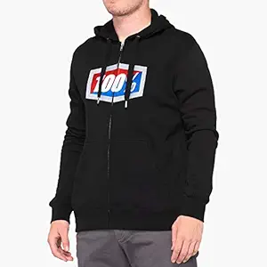 100% Hoodie (Black,X-Large) (FLEECE ZIP HOODIES FLEECE ZIP OFFICIAL)