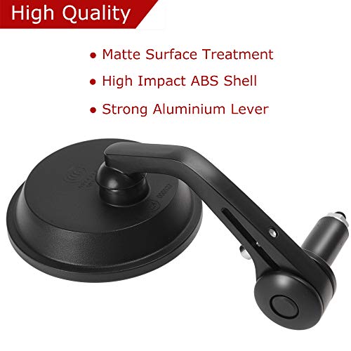 Evermotor Universal Motorrad Runde Rückspiegel Lenkerspiegel Spiegel Set E-Geprüft E-Mark Quad Roller ATV Moped - 2