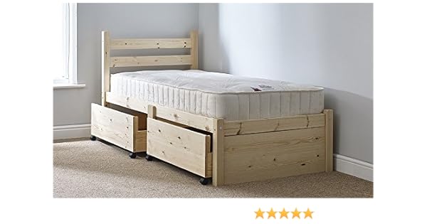 Strictly Beds And Bunks Limited Single Pine Bed With Sprung