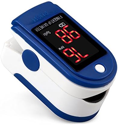Fingertip Pulse Oximeters Blood Oxygen Meter with LED Display Spo2 Monitor,Blue