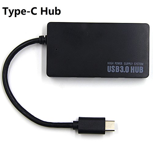 4-Port USB-C 3.0 Hub Extra Type-C USB 3.0 Superspeed Mini Hub Verteiler für New Macbook, Macbook Pro 2016, Google Chromebook Pixel, Asus Zenpad S 8.0 und weiteren Type-C kompatiblen Geräten - 4