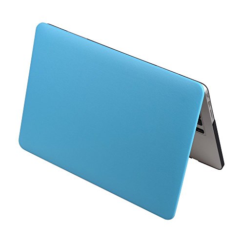 HASESS MacBook Pro 13.3 mit Retina Hülle – Premium PU-Leder Coated Harte Schale Abdeckung für Apple MacBook Pro 13.3″ A1425 A1502 Retina + Klar TPU EU/UK Tastatur Abdeckung + Klar LCD-Schirm-Schutz – Blau - 2