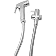 Milano Travel Shattaf Full Set - Chrome Finish| Acrylic Jet Spray For Toilet | Handheld Bidet Sprayer Kit-Shattaf | Fits All Standard Shower Hoses | Bathroom Fixtures