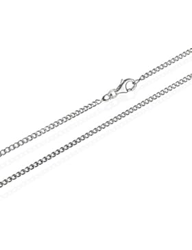 NKlaus Echt 925 Sterling Silber MASSIV Rhodiniert Panzerkette Königskette Collier 2,10mm breit