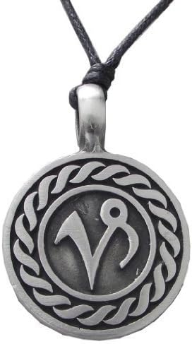 CAPRICORN - Pewter HOROSCOPE STAR SIGN Pendant on Black Cord Necklace Nickel Free NEW Zodiac