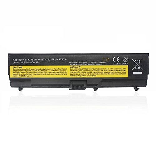 ZJS Remplacer Batterie 42T4235 42T4752 42T4791 42T4706 pour Lenovo ThinkPad E40 E50 E420 E520 E525 L412 L510 SL410 ThinkPad Edge Batterie d'ordinateur Portable 10.8V 4400mAh