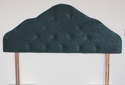 Save on Goods 4ft Small double dark green upholstered padded headboard bed head end board