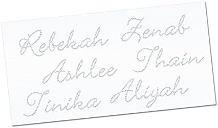 Personalise Sikh Hindu Name Diamantes Iron-on Transfers -Style 1 (6-10 Letters)