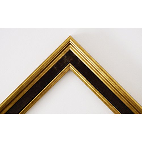 Spiegel Wandspiegel Badspiegel – Hamburg 3,4 – Gold mit Schwarz – 200 Größen zur Auswahl – handgefertigt – 100 x 120 – AM – Antik, Barock, Landhaus - 3