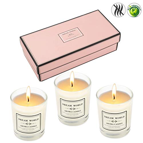 Lyeiaa Duftkerzen Set, Teelichter 3er Set Duftkerzen im Glas, Aroma Kerzen Scented Candles Nightlights für Weihnachten Geburtstag, Lavendel Rose Orange Lyeiaa Duftkerzen Set, Teelichter 3er Set Duftkerzen im Glas, Aroma Kerzen Scented Candles Nightlights für Weihnachten Geburtstag, Lavendel Rose Orange