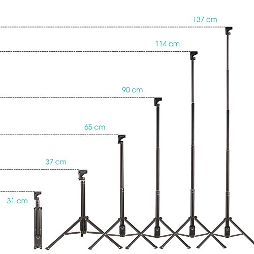 Tobeape 137 cm Selfie Stick Stativ, Ausziehbares 3 in 1 Selfie Stick, Selbstbildnis Monopod, Video Stativ fÃ¼r Smartphone und Kamera mit Wireless Fernbedienung Shutter