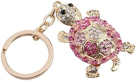 Danapp Crystal Rhinestone Tortoise Keyring Charm Pendant Purse Bag Key Ring Chain Gift