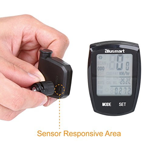 Fahrradcomputer , Blusmart Wireless-Zyklus-Computer-wasserdichte automatische Wake-up Große LCD-Hintergrundbeleuchtung Motion Sensor Outdoor Radfahren Echtzeit Speed Track - 5