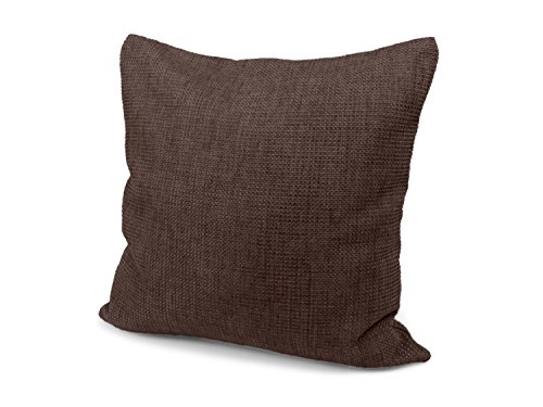 Kissenhülle in Struktur-Optik – erhältlich in 23 modernen Farben und 3 verschiedenen Größen, 50 x 50 cm, schokobraun - 3