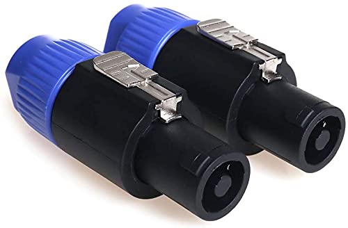 KEBILSHOP Speakon Cable Amplifier Male Connector, Audio Speaker Plug Twist Lock 4 Pole Speakon Male Plug (SPEAKON MALE- Pack of 2)