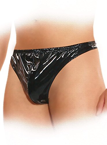 Preisvergleich Produktbild Ledapol - Glänzender Herren Lack Slip / String weiß - Gr. XXL