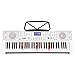 Produktbild LIUFS-Elektronisches Klavier Keyboard White Smart Version Licht und Bullet 61 Tasten Multifunktions verbinden Das Mikrofon Headset U Disk Handy Pad mit Zither