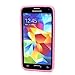 PowerQ Multi Pattern Colorful Combo Style for Samsung Galaxy S5 I9600 Soft TPU Cover and Plastic PC Bumper Combine Combo Mix Material Case Pattern Print Printing Drawing Cell Phone Case mobile Cover Soft Protect Skin (white-red flowers)