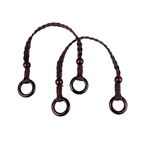 Taschengriff geflochten mit Ringen 50 cm braun (1 Paar)