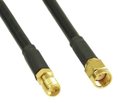 Preisvergleich Produktbild InLine 40864 WLAN Kabel R-SMA-Stecker auf R-SMA-Kupplung 4m