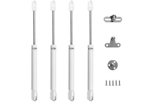 LKNBIF 4 Pezzi Molle a Gas, Pistone a Gas per Ante, 100N/10KG Martinetto Pneumatico per Mobili, Cerniera Armadio, Braccetto Ammortizzatore per Cerniera di Mobili da Cucina