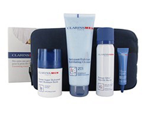 CLARINSMEN GIFT SET - SUPER MOISTURE BALM 50ML & EXFOLIATING CLEANSER 2 IN 1 125MLS & SMOOTH SHAVE 50MLS & ANTI-FATIGUE EYE SERUM 10MLS