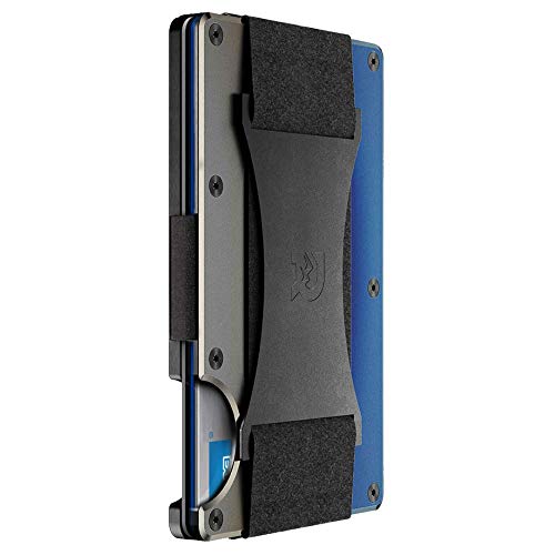 The Ridge Echtes minimalistisches Titan-Metall-RFID-Portemonnaie (Geldbügel) Burnt Titanium Metall