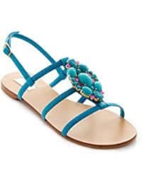 Antonio Raggini Sandalo a Listini con Gioiello Pietre e Strass