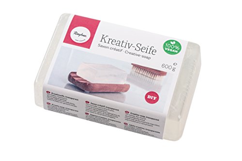 RAYHER 34227000 Kreativ-Seife, Block 600G, Seife, Transparent, 15 x 9.6 x 4 cm