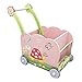 Price comparison product image Fantasy Fields by Teamson Magic Garden Pink Childrens Wooden Doll Storage Push Cart Walker 9840A