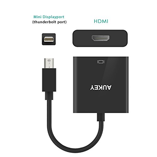 AUKEY Mini Display Port Adapter auf HDMI Full HD 1080p für Microsoft Surface Pro 3, iMac , Macbook Air, Thinkpad X1, DELL XPS 13/ 14/ 15 usw. Schwarz - 4