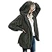 Produktbild Dame Lange Hoodie Strickjacke Wintermantel Oversize Rovinci Warme Farbblock Langarm Kapuzenpullover Sweatshirt Mantel Coat Casual Kunstfell Kapuzenpullover Cardigan Outwear Parka Trenchcoat Pullover