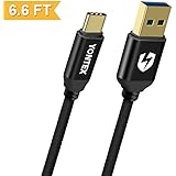 2M USB Type C Cable, USB 3.0 Cloth Braided Fast Charging and Sync Cord for New MacBook , Google Pixel, OnePlus 3, LG G6, Samsung Galaxy S8 Plus, Note 8, Nintendo Switch and More by YONTEX