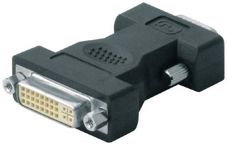 TPFNet Premium DVI / VGA Adapter DVI Buchse an VGA Stecker, Zum Anschluss eines DVI-Monitors mit analogem Eingang an eine VGA-Grafikkarte