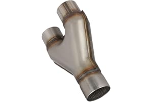RCCT Auspuff Y Rohr 2,5 Zoll Edelstahl 409 – Einlass & Auslass 63,5 mm, Schweißanschluss Y-Pipe für Tuning & Performance (2,5Zoll/ (Dual 2,5Inch))
