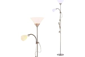 INMOZATA Standard Lamps Living Room, Uplighter Floor Lamp, Modern Mother & Child Tall Floor Lamp for Living Room, Bedroom, Lounge, Office(Bronze)
