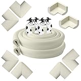 👶【Instrucciones】 - Fácil de cortar y reemplazar. Use la espuma para cubrir cualquier borde de muebles y corte la longitud deseada. Para el rodillo de borde, el adhesivo se adhiere a ambos lados del borde interno