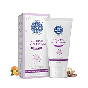 The Moms Co. Natural Baby Cream for Face (50 ml) with Organic Oils, Butters and Protein Deep Moisturisation for Baby Soft Skin