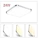 Produktbild 24W LED Deckenleuchte Deckenlampe Farbwechsel 3in1 Deckenlampe Wohnraumleuchte Beleuchtung Modern Energiespar Licht aus Aluminium Für Wohnzimmer Schlafzimmer Flur Garderobe