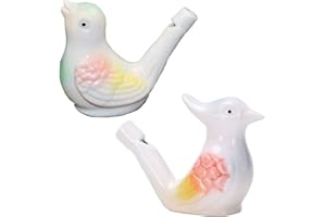 ORICOOL 2 Stück Vogelpfeife - Handgemachte Keramik,Wasser Füllbar Keramische Pfeife mit Klang Von Klarem Vogelgezwitscher Geeignet für Heimdekorationsornamente, Spiele im Freien